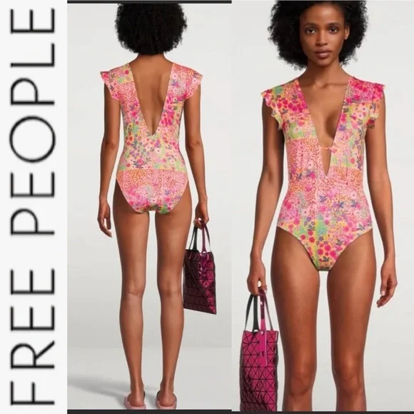 LAST DAY NWT FP Roopa Pemmaraju Beth Richard’s Sophia OnePiece Purple Garden - Picture 2 of 12